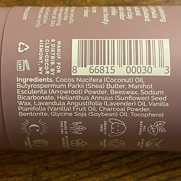 Cleo Coco charcoal deodorant *NEW - Picture 4 of 7